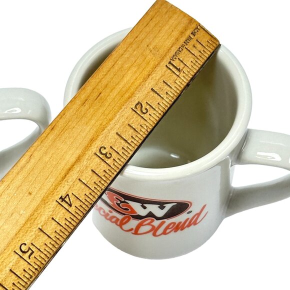 Vintage A & W Special Blend Coffee Mugs Lot 2 Ceramic White Orange - Picture 10 of 10